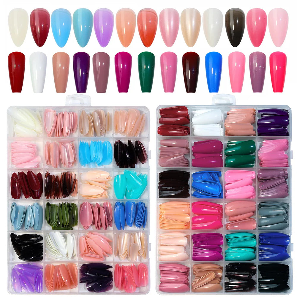 576Pc Artificial Nails Pack Of Nails for Girls